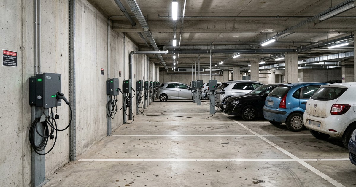 Bornes de recharge en parking de copropriété à Dijon