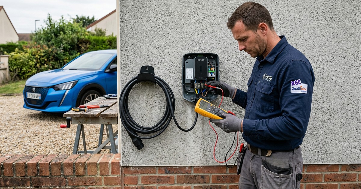 Mise en service IRVE d'une borne de recharge à Dijon